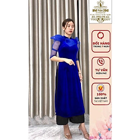 Áo dài cách tân thiết kế mới _nhung cao cấp