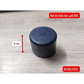Mua Nút đế cao su tròn 25 gắn chân bàn ghế  bịt ống sắt  inox. Chống ồn  trầy xước gạch  đá  sàn gỗ