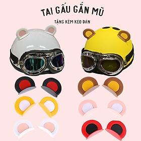 Tai gấumũ bảo hiểm - phụ kiện gắn mũ bảo hiểm cực xinh, độc lạ, cute