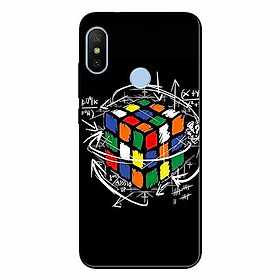 Ốp lưng in cho Xiaomi Redmi Note 6 Pro Rubik Toán Học