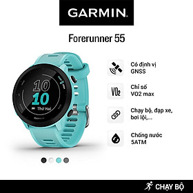 Mua Đồng Hồ Thông Minh Garmin Forerunner 55 GPS (Black/Whitestone/Aqua/Monterra Grey) - Hàng Chính Hãng