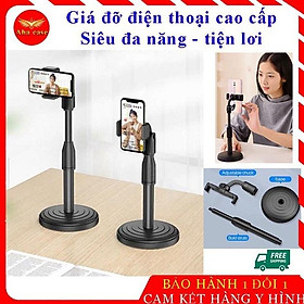 Mua  Cam Kết Loại 1  Giá đỡ điện thoại để bàn Livestream  kẹp chống lưng xoay 360 chân đế tròn để bàn  giá đỡ tiện lợi đa n