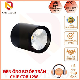 Mua ĐÈN LED ỐP TRẦN NỔI 12W-VỎ ĐEN  LED ỐNG BƠ  ĐÈN LON ỐP NỔI VỎ NHÔM ĐÚC MẠ SƠN TĨNH ĐIỆN 12W  ÁNH SÁNG TRẮNG /VÀNG