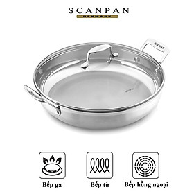 (Ảnh thật) Chảo inox cao cấp đáy từ Scanpan Impact 32cm, thiết kế 3 lớp, tay cầm chống nóng, dùng bếp từ, máy rửa bát 71113200