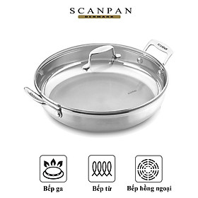 Mua (Ảnh thật) Chảo inox cao cấp đáy từ Scanpan Impact 32cm  thiết kế 3 lớp  tay cầm chống nóng  dùng bếp từ  máy rửa bát 71113200