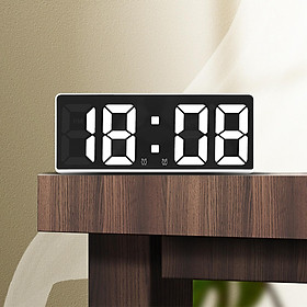 Clock Large LED Display Table Voice Control Temperature Snooze Function Desk Clock Electronic for Bedside Birthday Gifts