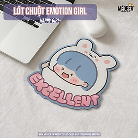 Mua Lót Chuột Máy Tính Cute Girl Emotion - PU cao cấp - Chống trượt chống thấm  Siêu mịn!