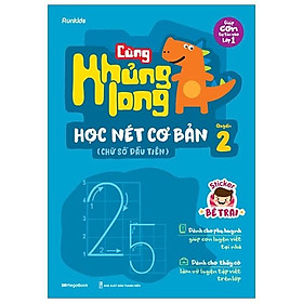 Sách Cùng Khủng Long Học Nét Cơ Bản Quyển 2 (Chữ Số Đầu Tiên) Bé Trai