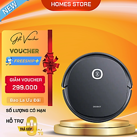 Robot Hút Bụi Lau Nhà Ecovacs Deebot U2 Pro - Bản Quốc Tế Kết Nối App Công nghệ OZMO 2.0 Và Khử Mùi Lực Hút 1500 Pa, Phù Hợp Diện Tích 150m2, Công Suất 26W - Hàng Chính Hãng