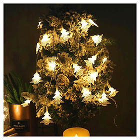 Dây đèn led trang trí hình cây thông Noel, 5m 40 đèn , 8 chế độ nháy, dùng điện 220V