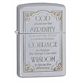 Bật Lửa Zippo Serenity Prayer Satin Chrome 28458