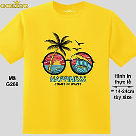 HAPPINESS COME IN WAVES, mã G268. Áo thun siêu đẹp cho cả gia đình. Form unisex cho nam nữ, trẻ em, bé trai gái. Quà tặng ý nghĩa