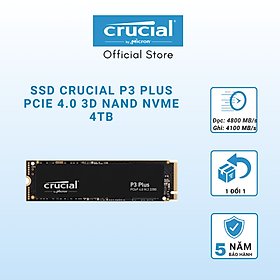 Mua SSD CRUCIAL P3 Plus Gen 4 NVMe 4000GB - CT4000P3PSSD8 - Hàng chính hãng