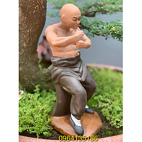 Mua Tượng võ sư thế quyền ghép cây bon sai h30cm gốm sứ Bát Tràng