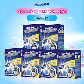 Combo 6 Hộp Bột Tẩy Vệ Sinh Lồng Máy Giặt Mao Bao 306g