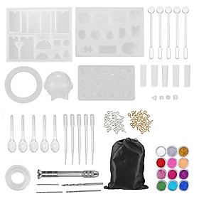 94PCS Resin Casting Silicone Mold DIY Resin Pendant Making Technology For Jewelry