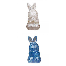 Stone Bunny Sculpture Shop Desktop New Year Festive Rabbit Statues