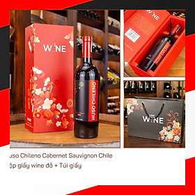 Hộp wine đỏ 1 chai Huso Chileno Cabernet Sauvignon Chile