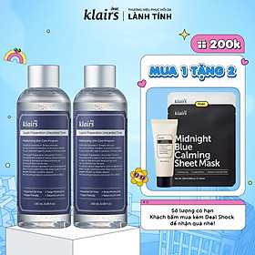 Combo 2 Nước hoa hồng Dear, Klairs Supple Preparation Unscented Toner 180ml