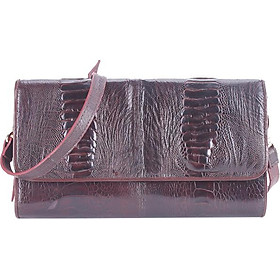 Túi Đeo Da Đà Điểu VIP Huy Hoàng HT6411 (19 x 10.5 cm) - Nâu Đất