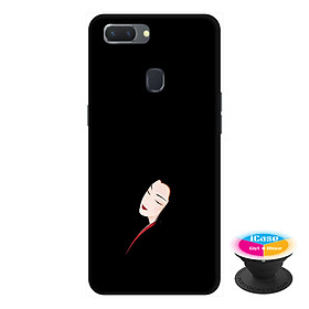 Ốp lưng điện thoại Oppo A5S hình Mặt Người Mẫu 1 tặng kèm giá đỡ điện thoại iCase xinh xắn - Hàng chính hãng