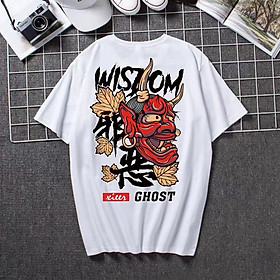 Áo thun tay lỡ unisex form rộng Wind Mặt Quỷ, áo phông tay lỡ Ulzzang Wind
