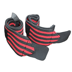 (Bộ 2 chiếc) Dây cuốn cổ tay cho người tập Gym, Băng Cổ Tay, Bảo Vệ Chấn Thương – Phụ Kiện Thể Thao – Sọc đỏ đen