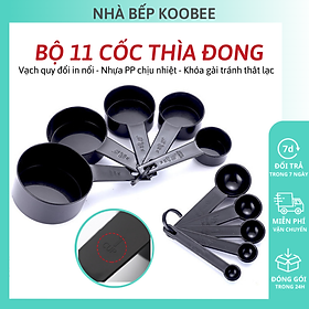 Mua Set 11 bộ thìa đong  cốc đong nấu ăn  làm bánh  pha chế đong bột  sữa  gia vị  chế biến đồ ăn dặm