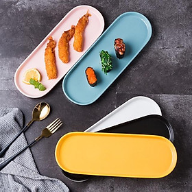 Đĩa dài , đĩa đựng cơm cuộn, sushi, bánh cupcake 30x13 cm