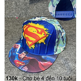 Nón bé trai nổi hình 3D Logo Supperman cho bé trai