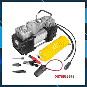 Máy Bơm Lốp Ô Tô 12V 2 Pít Tông, Bơm Lốp Xe Hơi Siêu Khỏe, Siêu Nhanh, Bơm Xe Sedan, SUV, Bán Tải 