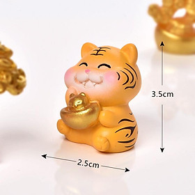 Mua phụ kiện tiểu cảnh trang trí tết 2022 con hổ vàng decor bàn học văn phòng