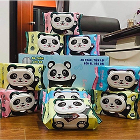 Mua 1 THÙNG 32 Gói Khăn Ướt Gấu Trúc An Toàn Cho Bé 120 Tờ