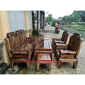 Bộ Bàn Ghế Phòng Khách Âu Á Gỗ Chương Voi Gỗ tràm