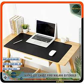 Lót Chuột FIRO - Pad Chuột FIRO - Miếng Lót Chuột Cỡ Lớn MXL800 EXTENDED 80cmx40cm - Chất Liệu Da PU Cao Cấp - Tấm Lót Chuột Và Bàn Phím Chơi Game - Tấm Trải Bàn Làm Việc - Thiết Kế 2 Mặt Tiện Lợi - Hàng Chính Hãng FIRO