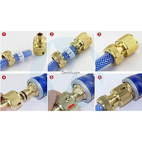 Mua Khớp nối nhanh dây cấp nước đầu vào máy rửa xe gia đình Phụ kiện nối nhanh đầu bằng đồng vào máy rửa xe áp lực cao