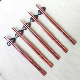 Mua Đũa gỗ Cẩm vuông 24 5cm - Thân xoắn ốc( 5 đôi /Túi) - Đũa gỗ tự nhiên (D17)