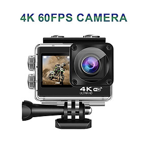 Camera hành động 4K 60fps với màn hình điều khiển từ xa Máy ảnh thể thao không thấm nước Máy ghi máy thể thao Mũ bảo hiểm thể thao Hành động Cam: Không có thẻ SD