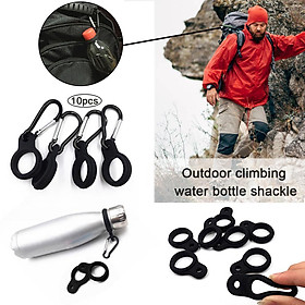 10PC Mountaineering Buckle Outdoor Backpack Hook Silicone Sports Bottle Buckle Glove Carabiner Clip For Riding Mountaineering