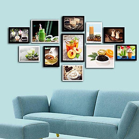 Bộ khung ảnh treo tường composite thức uống kèm đinh 3 chân KA210