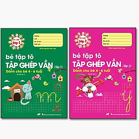 Sách - Combo 2 Cuốn Bé Tập Ghép Vần Tập 1 & 2 - Bé Vào Lớp 1 - APBoo