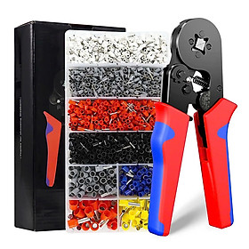 Mua Kìm bấm cos vuông HSC8 6-4A tự điều chỉnh kèm 1200 đầu cos đủ loại cos ống tròn cos pin