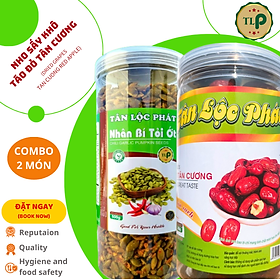 TÁO ĐỎ TÂN CƯƠNG HŨ 300G VÀ NHÂN BÍ TỎI ỚT HŨ 500G TÂN LỘC PHÁT