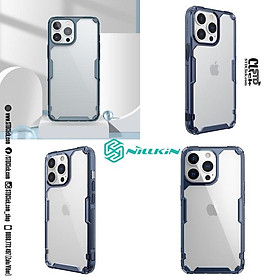 ỐP LƯNG DÀNH CHO ĐIỆN THOẠI IPHONE 13 - 13 PRO - 13 PRO MAX - 13 MINI NILLKIN NATURE TPU PRO LƯNG KÍNH PC TRONG VIỀN DẺO