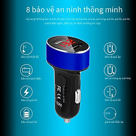 Bộ sạc xe hơi kim loại màn hình kỹ thuật số phong cách mới nhất 5V2.1A hiển thị bộ sạc xe hơi mới bán hàng trực tiếp