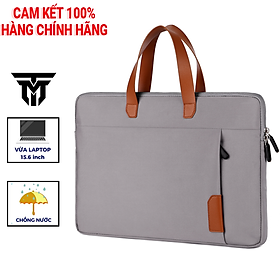 Cặp Đựng Laptop Cao Cấp Teement, Cặp Tài Liệu, Túi Chống Sốc Cầm Tay Thời Trang Laptop 13,13.3,14,15 15.6 Inch - Hàng Chính Hãng