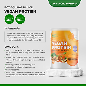 VEGAN PROTEIN - BỘT NGŨ CỐC ĐẬU HẠT RAU CỦ (KHÔNG ĐẬU NÀNH) (420g)