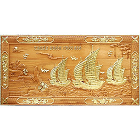 Mua Tranh gỗ gõ đỏ  thuận buồm xuôi gió mạ vàng -TG236