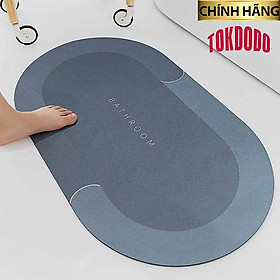 Mua Thảm Lau Chân Nhà Tắm Đa Năng Chất Liệu Chống Trơn Trượt Cao Cấp  Thấm Hút Tốt 40x60cm Chính Hãng TOKDODO -( Màu Và Chữ Ngẫu Nhiên)