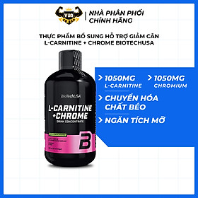 Hình ảnh Thực Phẩm Bổ Sung Hỗ Trợ Giảm Cân L-Carnitine + Chrome BiotechUSA